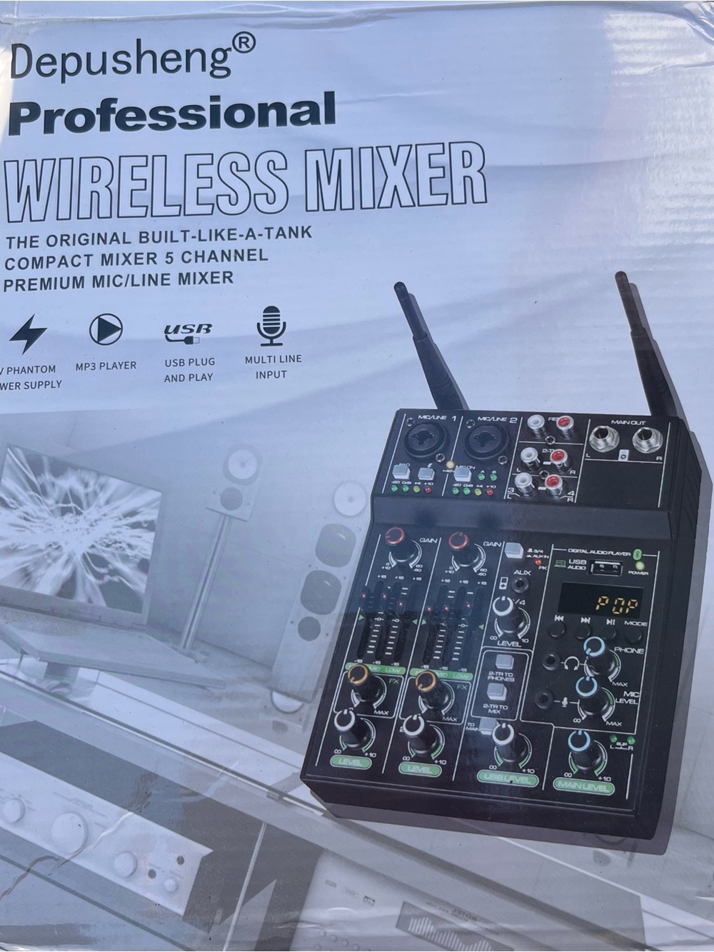 UF4-M 4 Channel Wireless Mixer with Mics - Picture 3 of 4